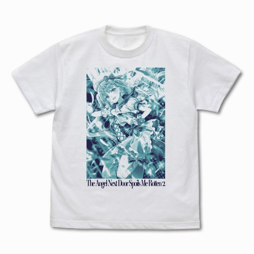 TVアニメ お隣の天使様にいつの間にか駄目人間にされていた件2 椎名真昼 Tシャツ アイドルVer./WHITE- - AniSmile