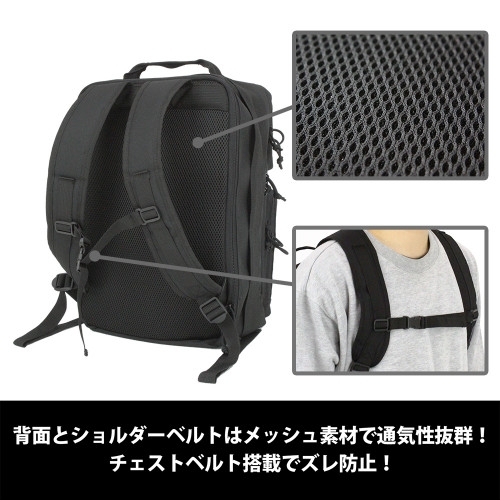 SCP財団 ファンクショナルバックパック/BLACK Image 4 | AniSmile