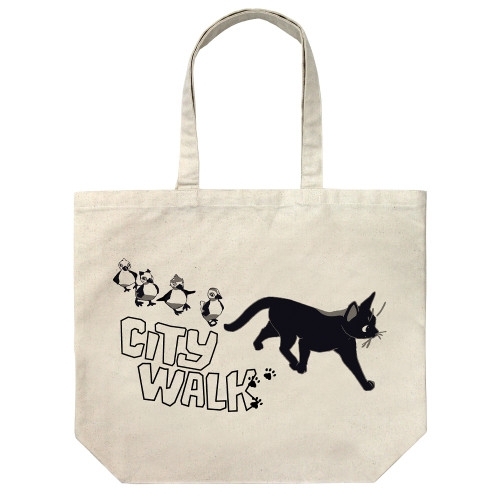 Little Kitty Big City ラージトート/NATURAL - AniSmile