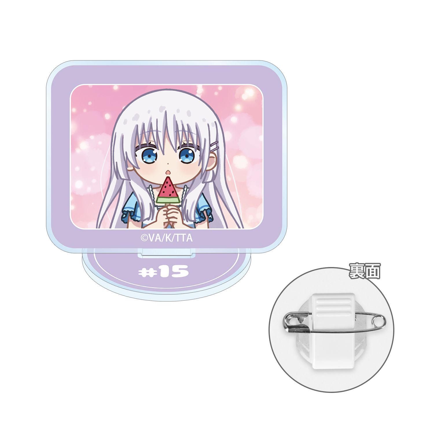 TVアニメ『Summer Pockets』 鳴瀬しろは ゆるコマ アクリルスタンドマルチバッジ ver.B - AniSmile