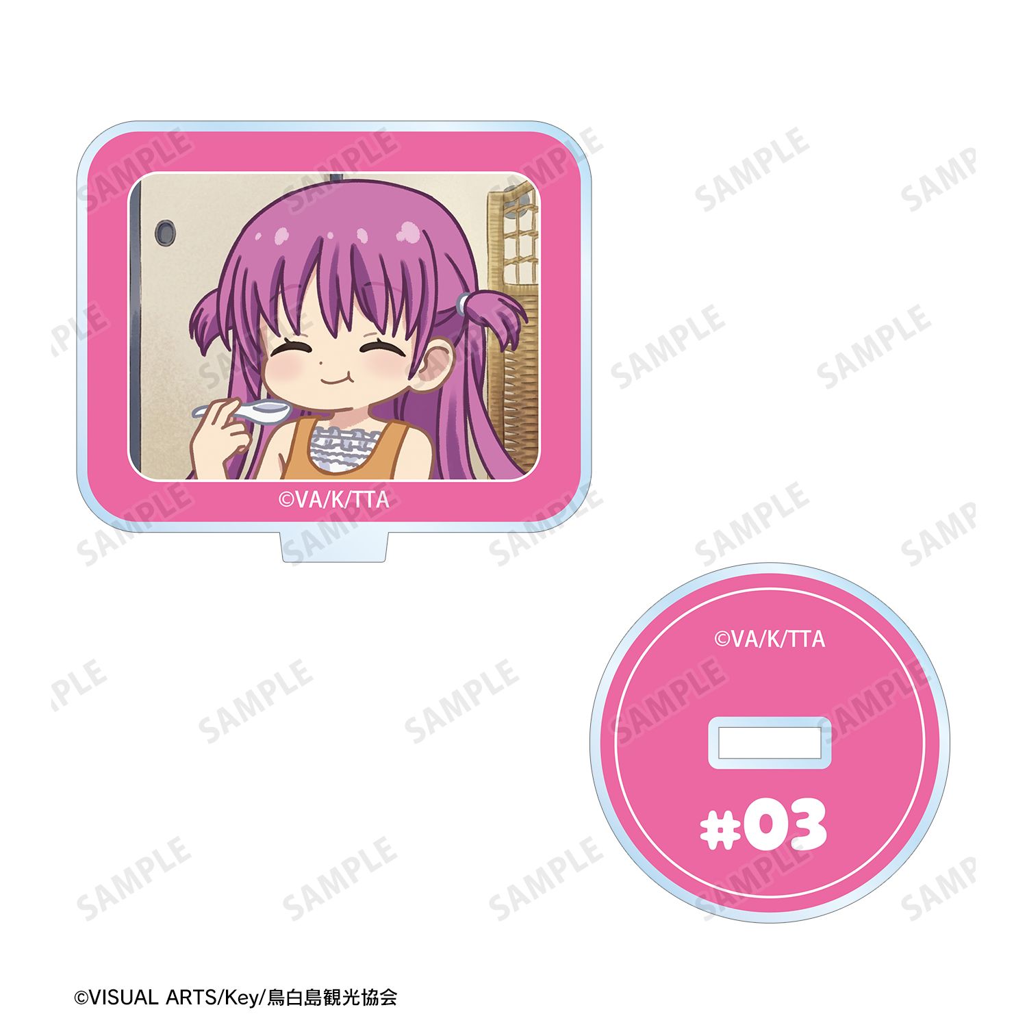 TVアニメ『Summer Pockets』 加藤うみ ゆるコマ アクリルスタンドマルチバッジ ver.B Image 3 | AniSmile