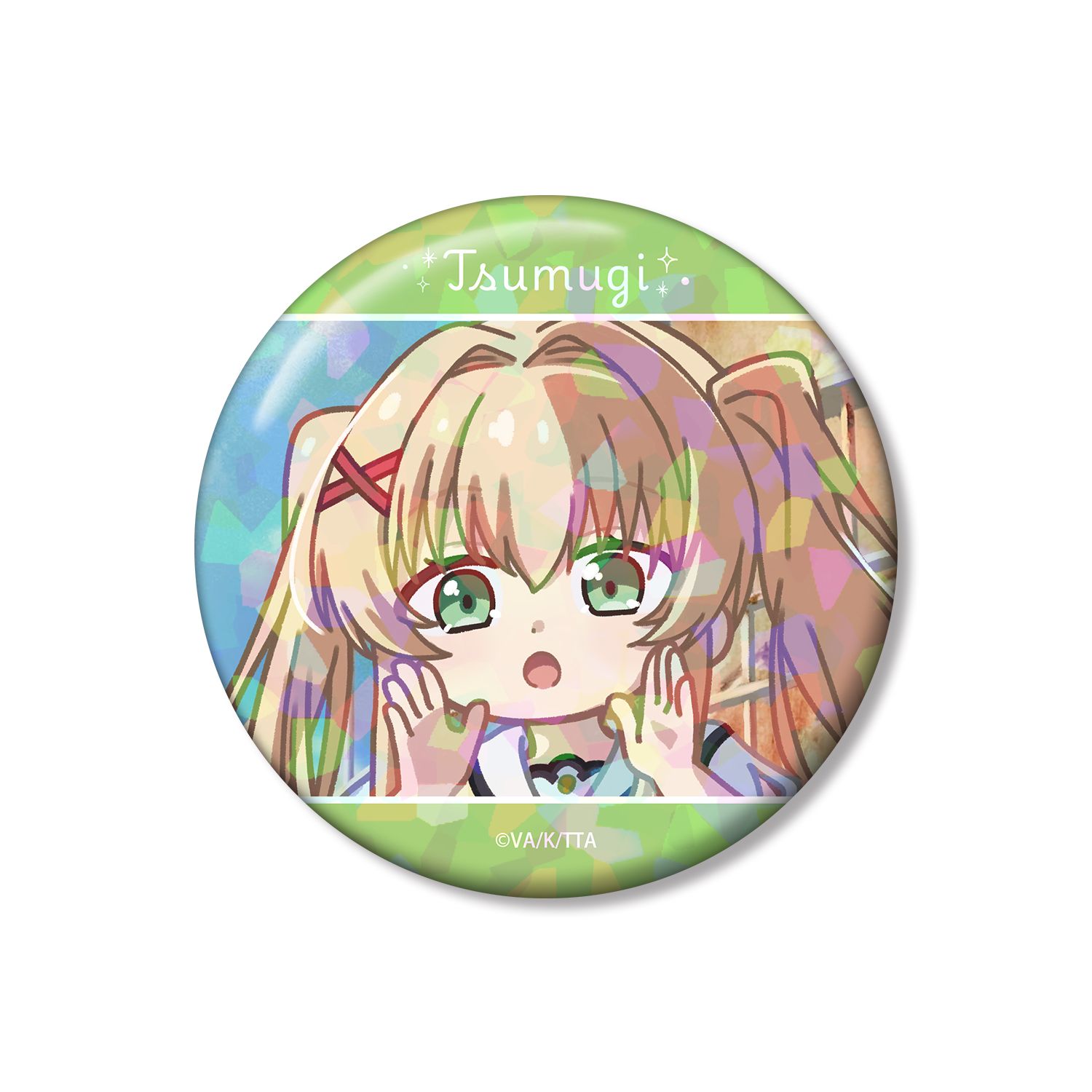 TVアニメ『Summer Pockets』 紬ヴェンダース ゆるコマ 75mmホログラム缶バッジ ver.A - AniSmile