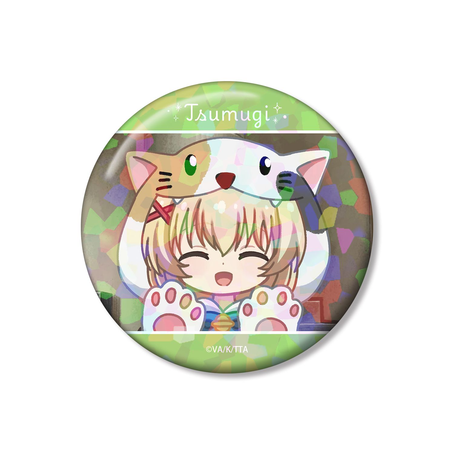 TVアニメ『Summer Pockets』 紬ヴェンダース ゆるコマ 75mmホログラム缶バッジ ver.B - AniSmile