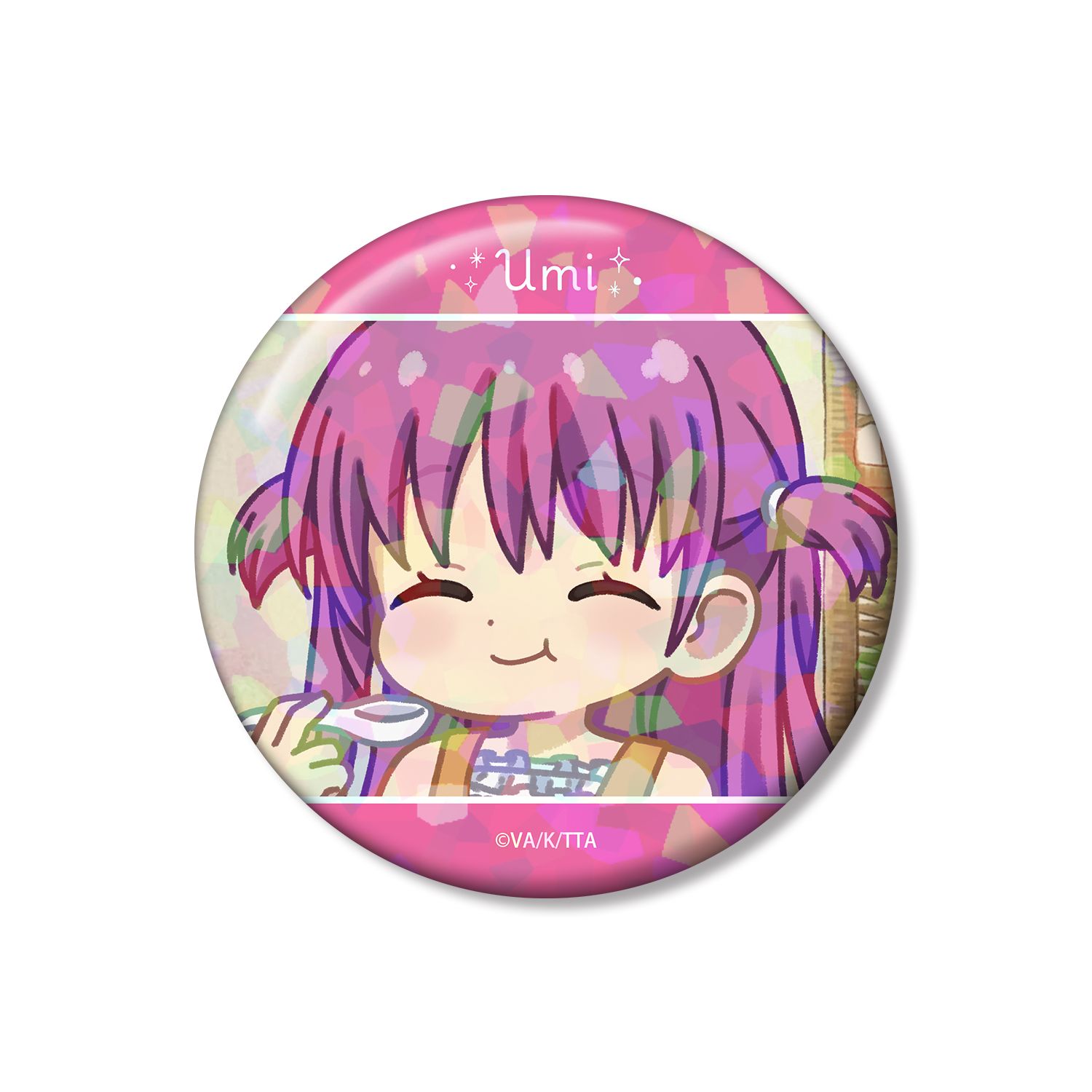 TVアニメ『Summer Pockets』 加藤うみ ゆるコマ 75mmホログラム缶バッジ ver.B 画像 2 | AniSmile
