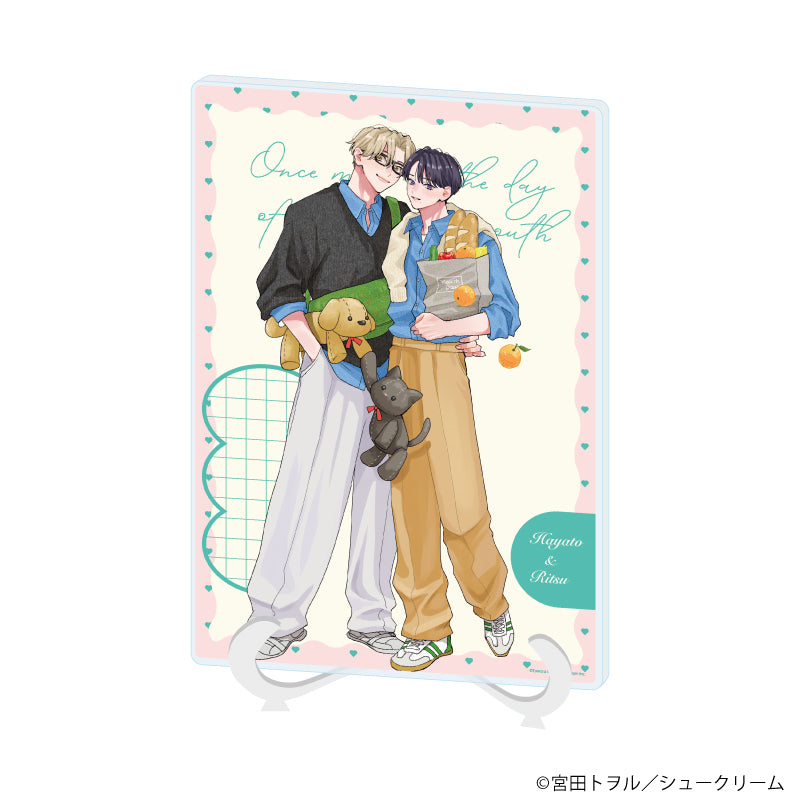 アクリルアートボード(A5サイズ)「アオハル・ワンスモア」01/隼人&律 (描き下ろしイラスト) - AniSmile