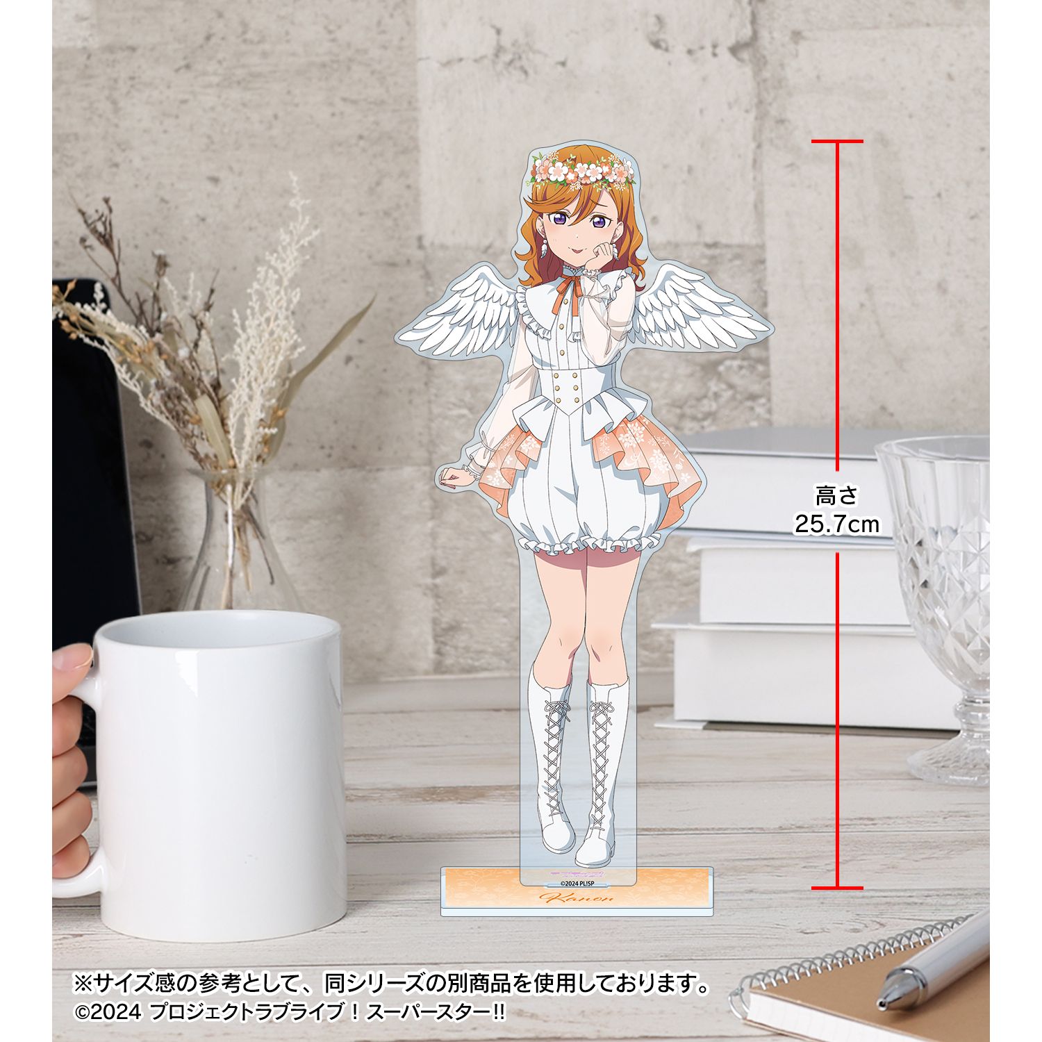 ラブライブ!スーパースター!! 描き下ろし 嵐 千砂都 天使ver. 特大アクリルスタンド 画像 4 | AniSmile