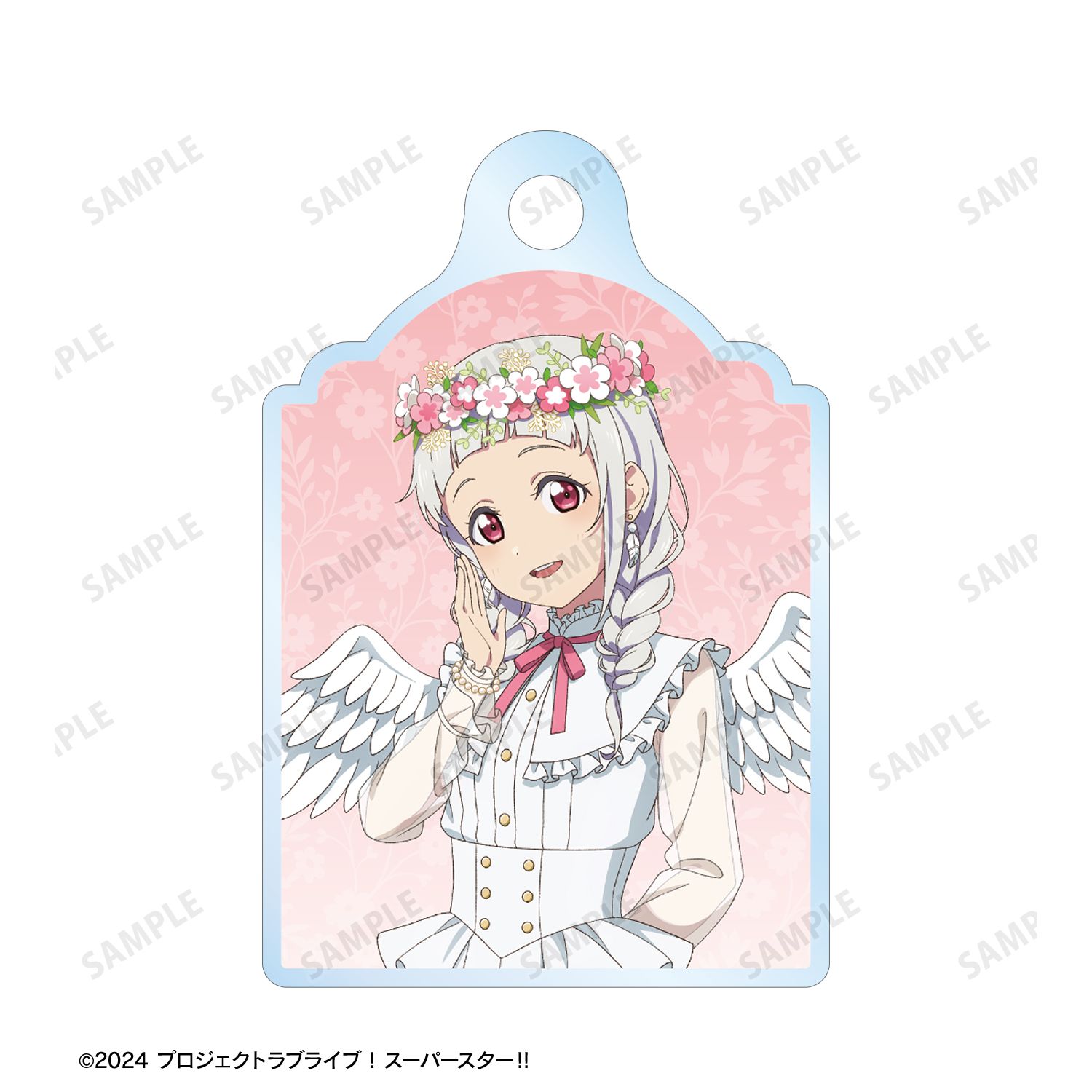 ラブライブ!スーパースター!! 描き下ろし 嵐 千砂都 天使ver. 2連ワイヤーアクリルキーホルダー 画像 3 | AniSmile