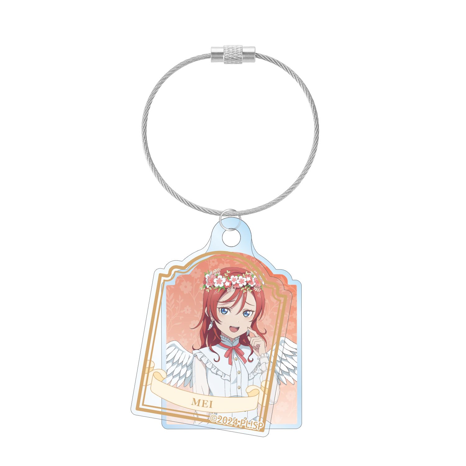 ラブライブ!スーパースター!! 描き下ろし 米女メイ 天使ver. 2連ワイヤーアクリルキーホルダー - AniSmile