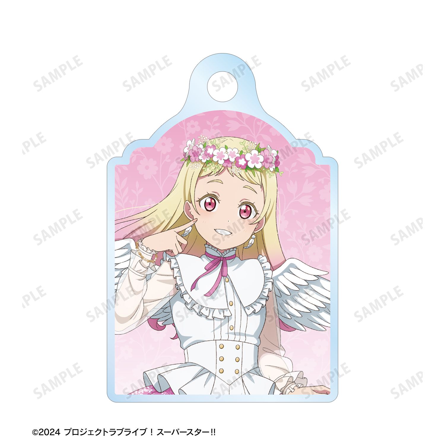 ラブライブ!スーパースター!! 描き下ろし 鬼塚夏美 天使ver. 2連ワイヤーアクリルキーホルダー 画像 3 | AniSmile
