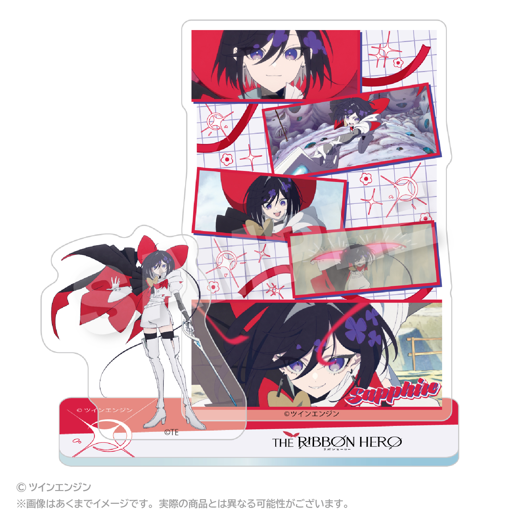 THE RIBBON HERO メモリーズアクリルマスコット サファイア(リボンの騎士) - AniSmile