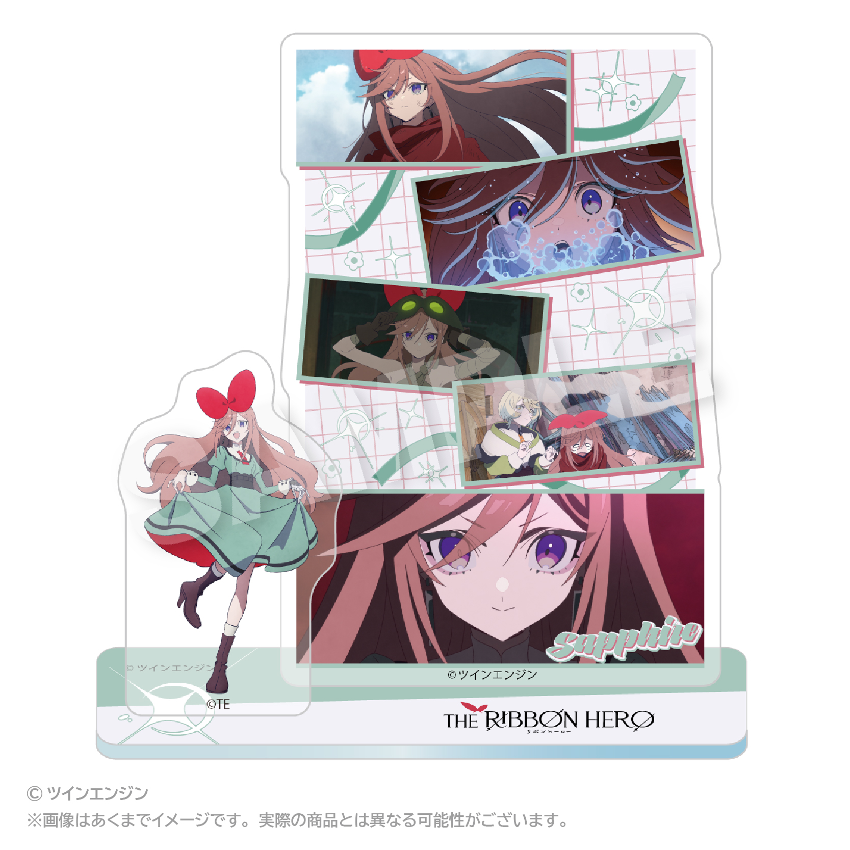 THE RIBBON HERO メモリーズアクリルマスコット サファイア(私服) - AniSmile