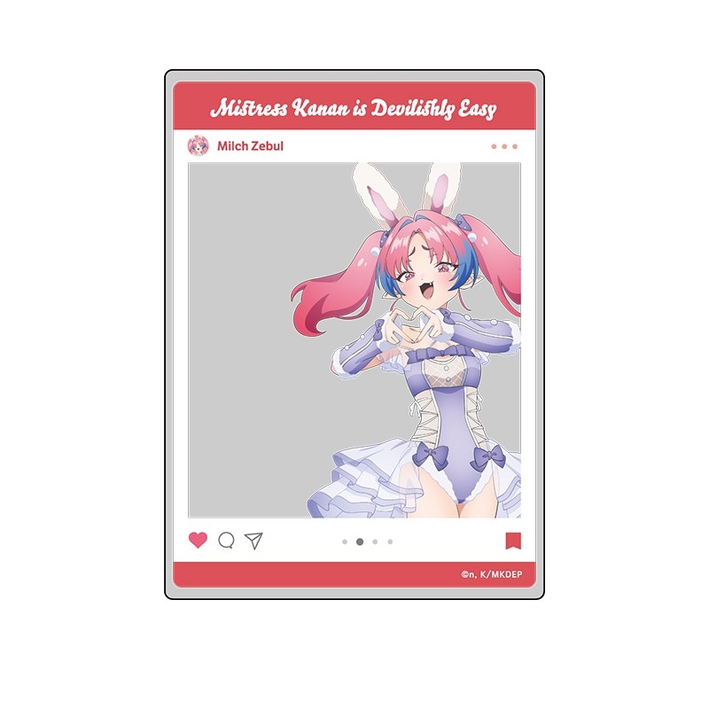 TVアニメ『カナン様はあくまでチョロい』 描き下ろしSNS風クリアカード ミルチ・ゼブル - AniSmile