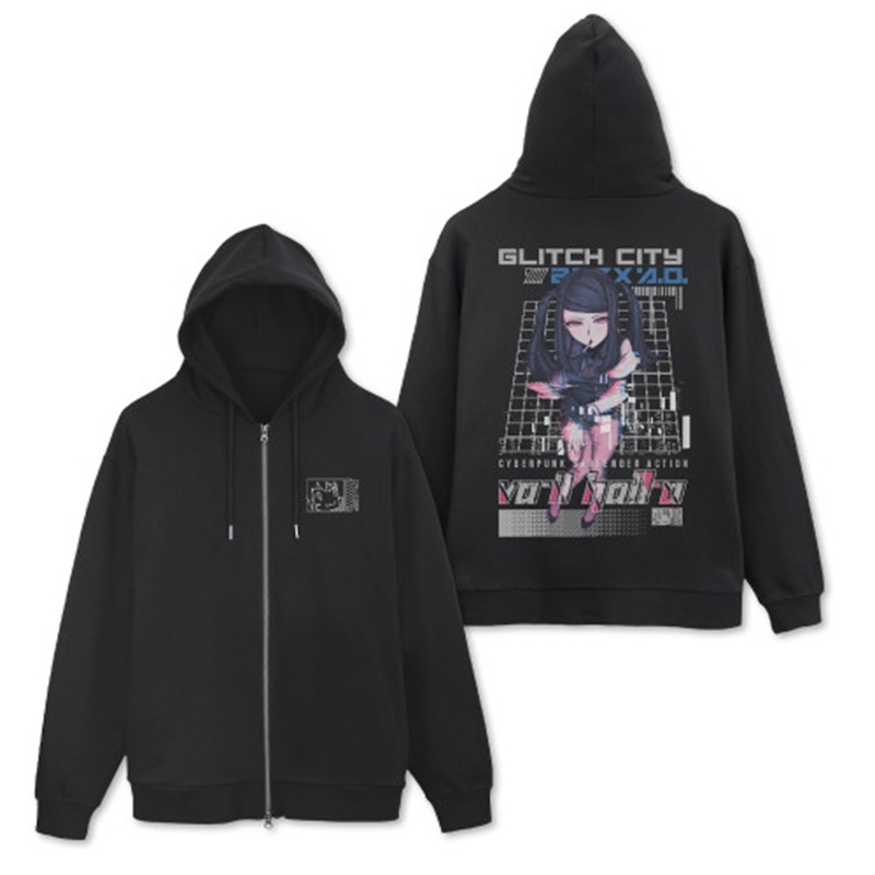 VA-11 Hall-A ジル ジップパーカー/BLACK-L - 公式商品画像 | AniSmile