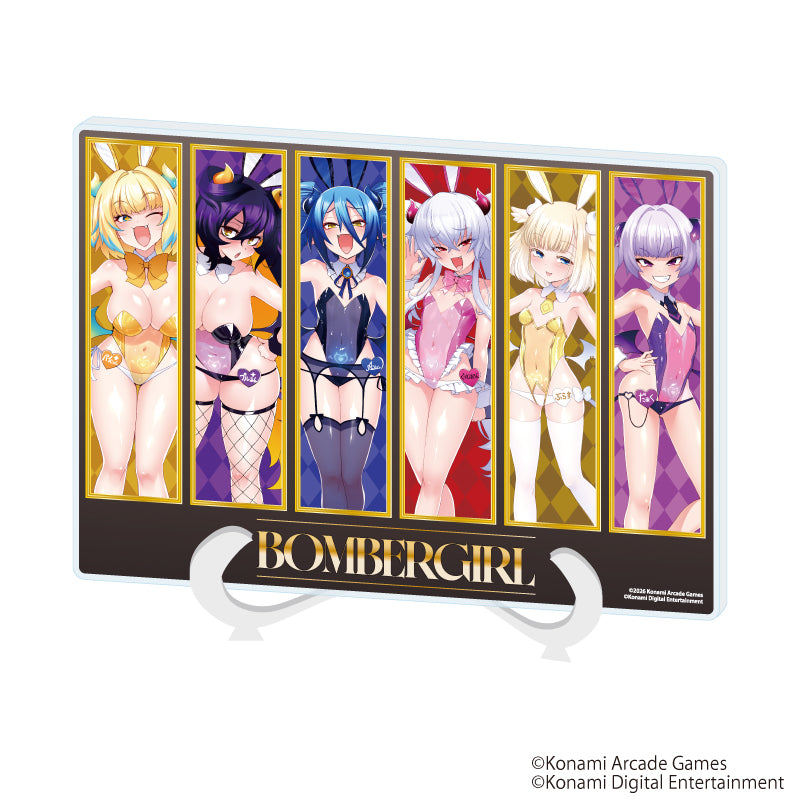 アクリルアートボード(A5サイズ)「ボンバーガール」01/コマ割りデザインA(描き下ろしイラスト) - AniSmile