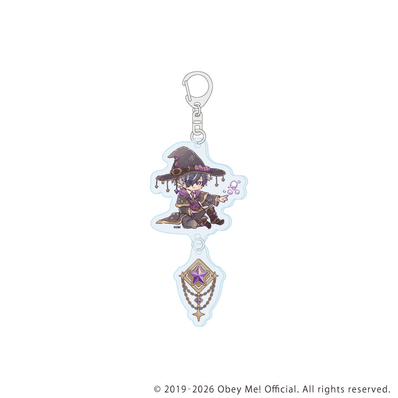 連結アクリルキーホルダー「Obey Me! Nightbringer」07/魔法使いver. ベルフェゴール(レトロアートイラスト) - AniSmile