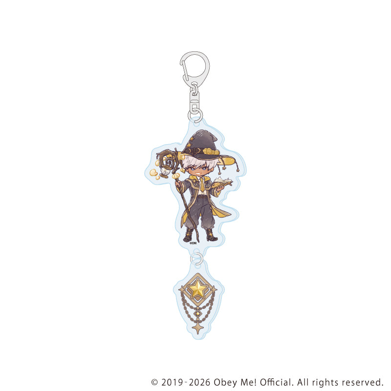 連結アクリルキーホルダー「Obey Me! Nightbringer」02/魔法使いver. マモン(レトロアートイラスト) - AniSmile
