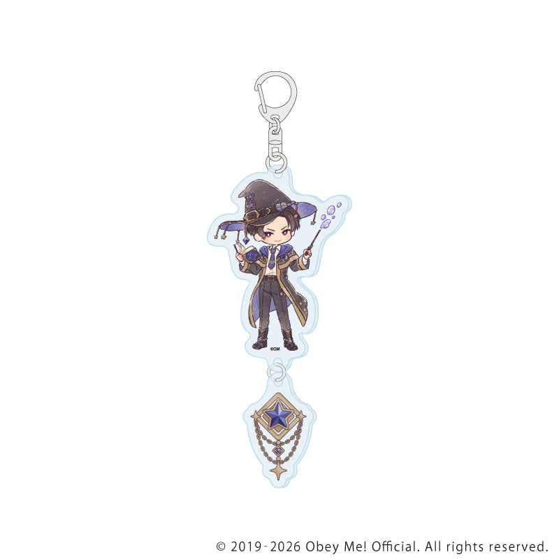 連結アクリルキーホルダー「Obey Me! Nightbringer」01/魔法使いver. ルシファー(レトロアートイラスト) - AniSmile