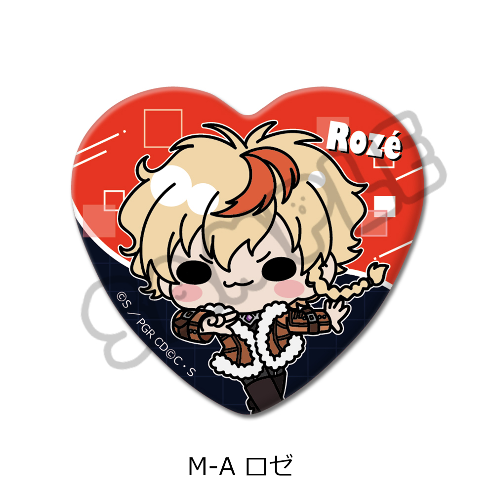 『コードギアス 奪還のロゼ』ハート型缶バッジ M-A(ロゼ) - AniSmile