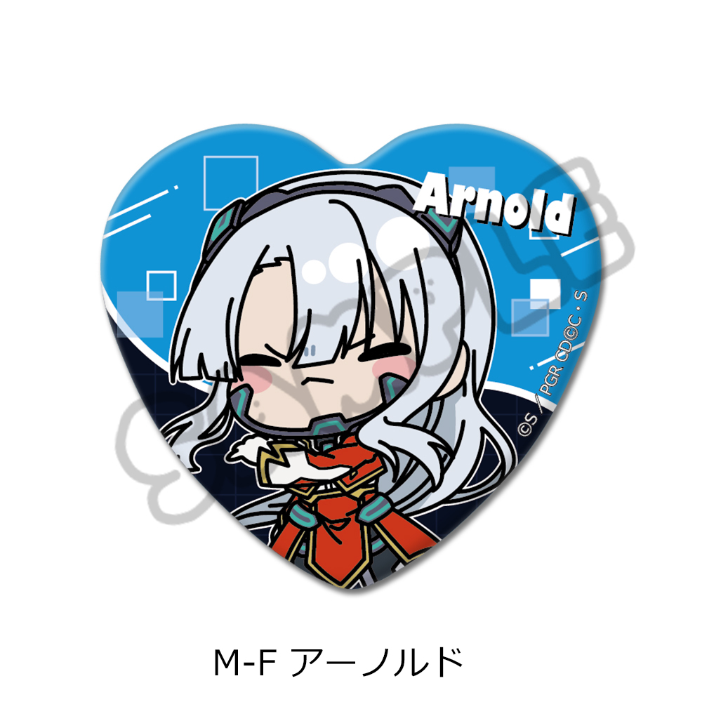 『コードギアス 奪還のロゼ』ハート型缶バッジ M-F(アーノルド) - AniSmile