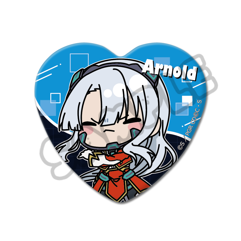 『コードギアス 奪還のロゼ』ハート型缶バッジ M-F(アーノルド) 画像 2 | AniSmile