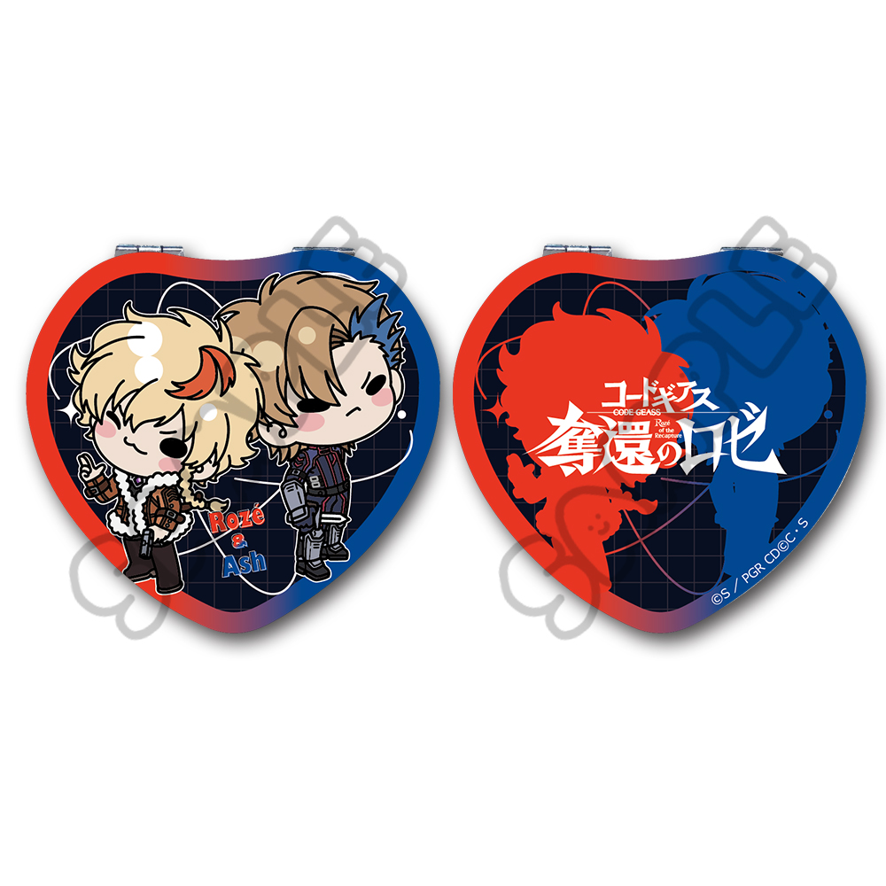 『コードギアス 奪還のロゼ』コンパクトミラー(ハート) M-H(ロゼ&アッシュ) 画像 2 | AniSmile