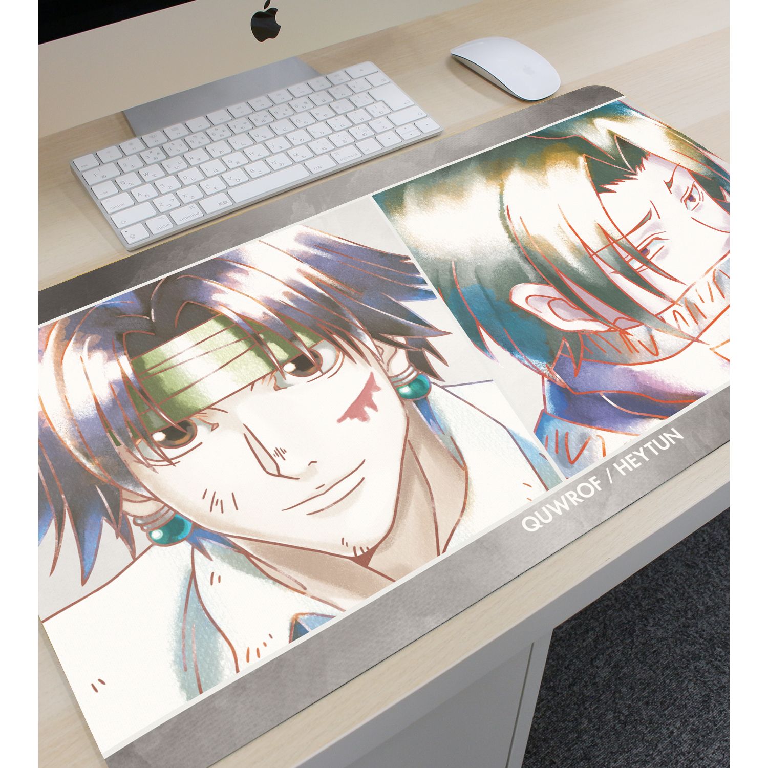 HUNTER×HUNTER クロロ&フェイタン Ani-Art aqua label マルチデスクマット Image 3 | AniSmile