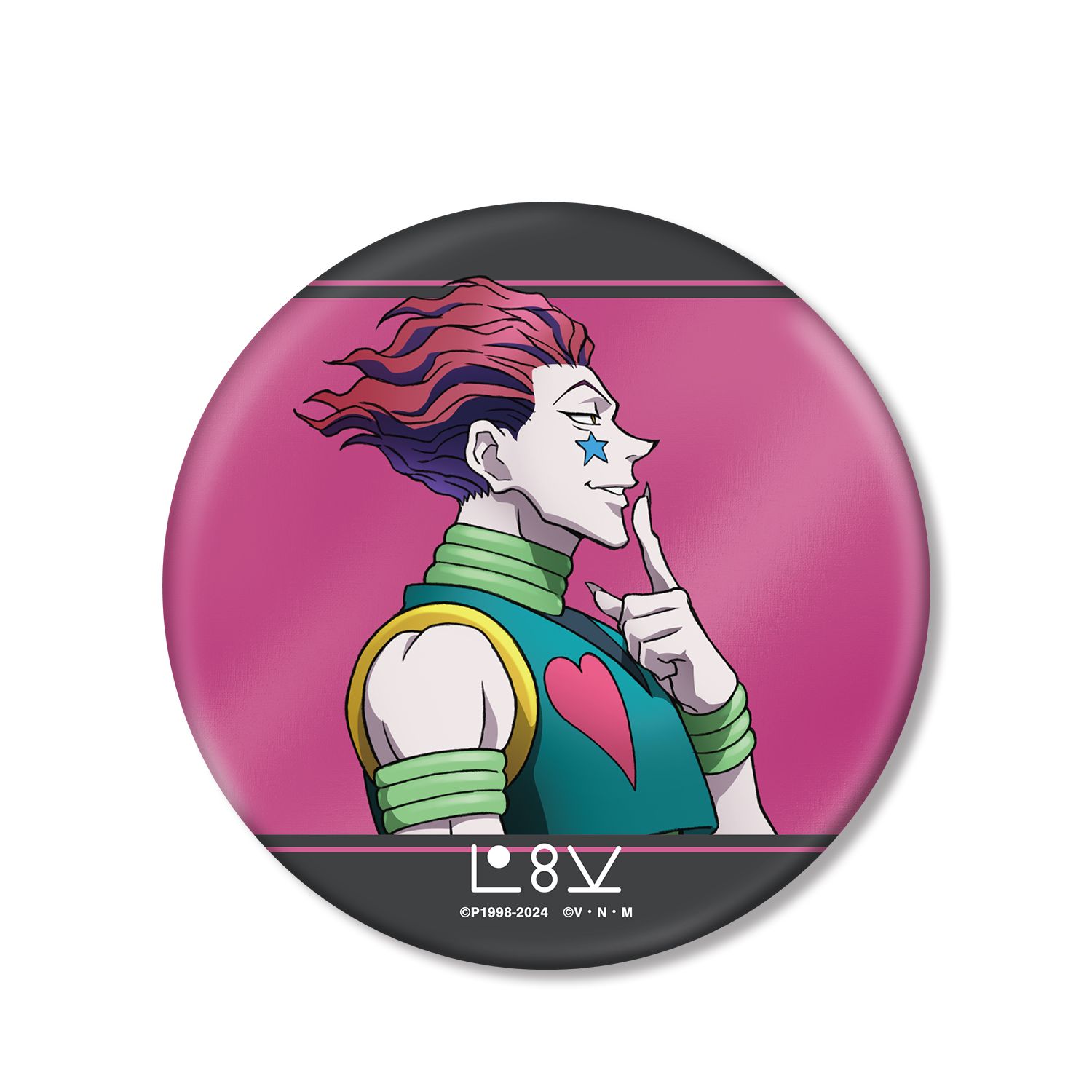 HUNTER×HUNTER 描き下ろし ヒソカ 歩みver. BIG缶バッジ - AniSmile
