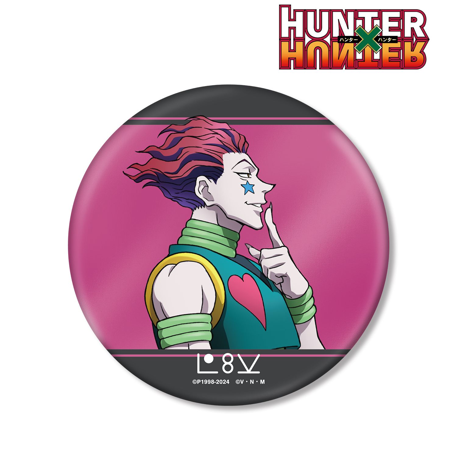 HUNTER×HUNTER 描き下ろし ヒソカ 歩みver. BIG缶バッジ Image 2 | AniSmile