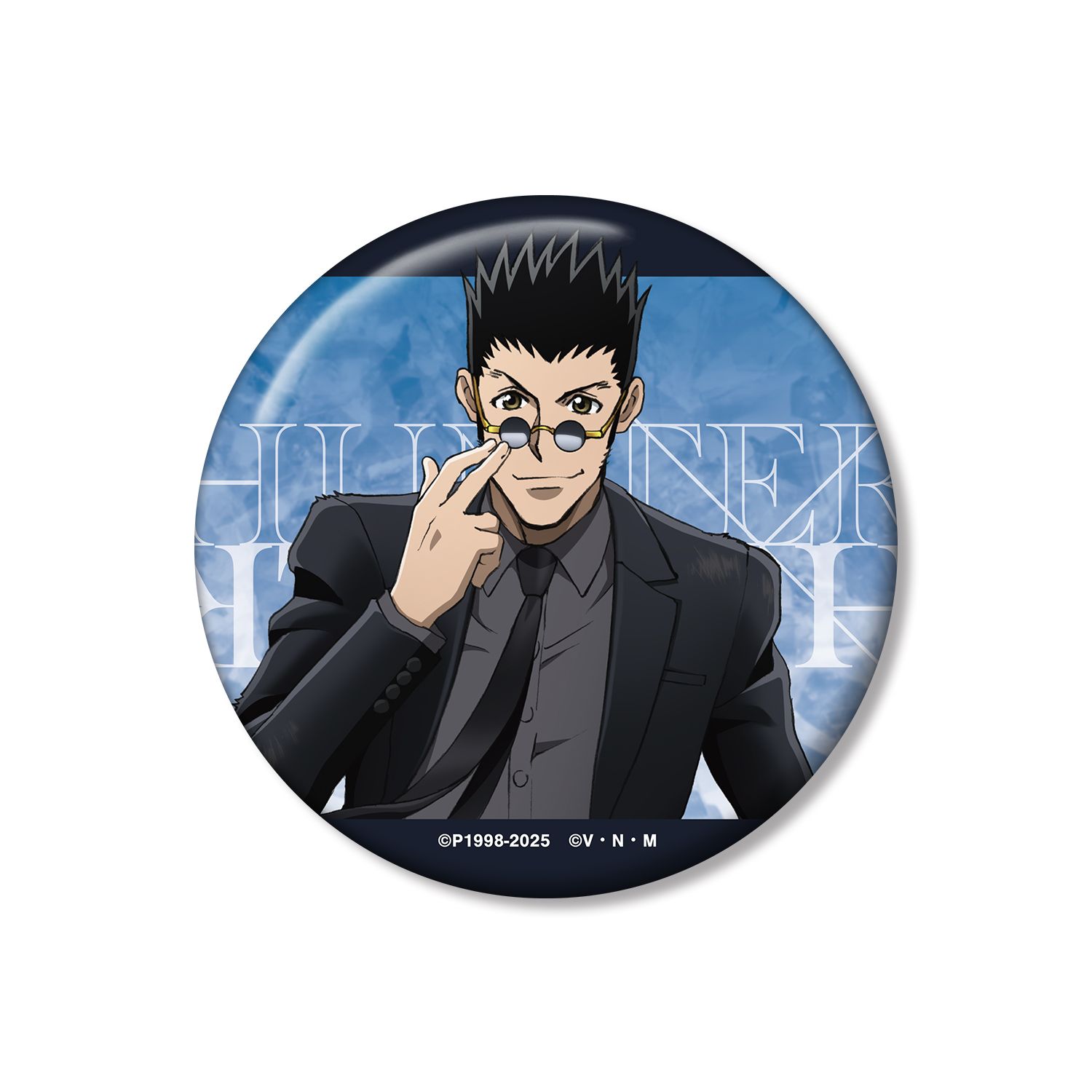 HUNTER×HUNTER 描き下ろし レオリオ スーツ(戦闘後)ver. 100mm缶バッジ - AniSmile