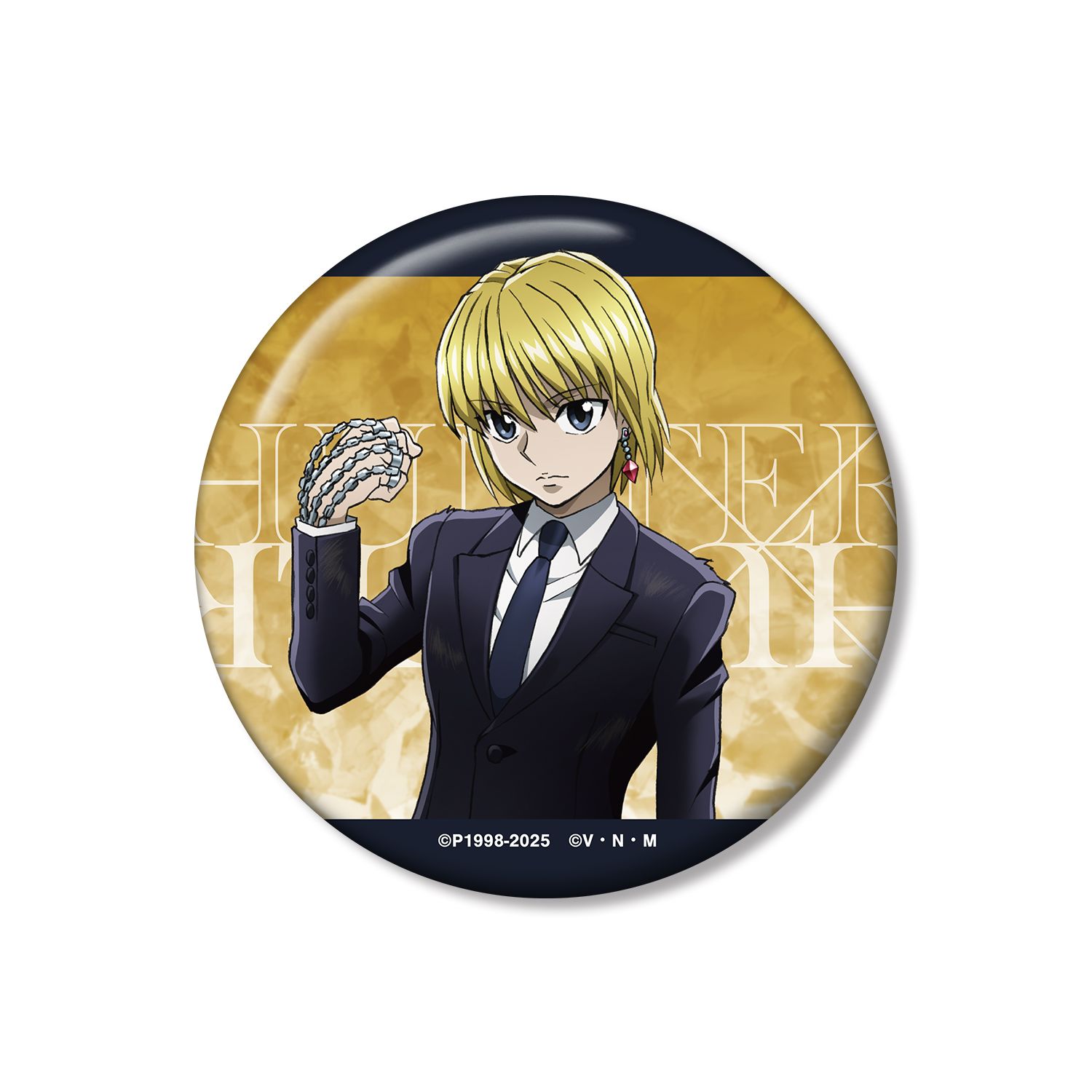 HUNTER×HUNTER 描き下ろし クラピカ スーツ(戦闘後)ver. 100mm缶バッジ - AniSmile