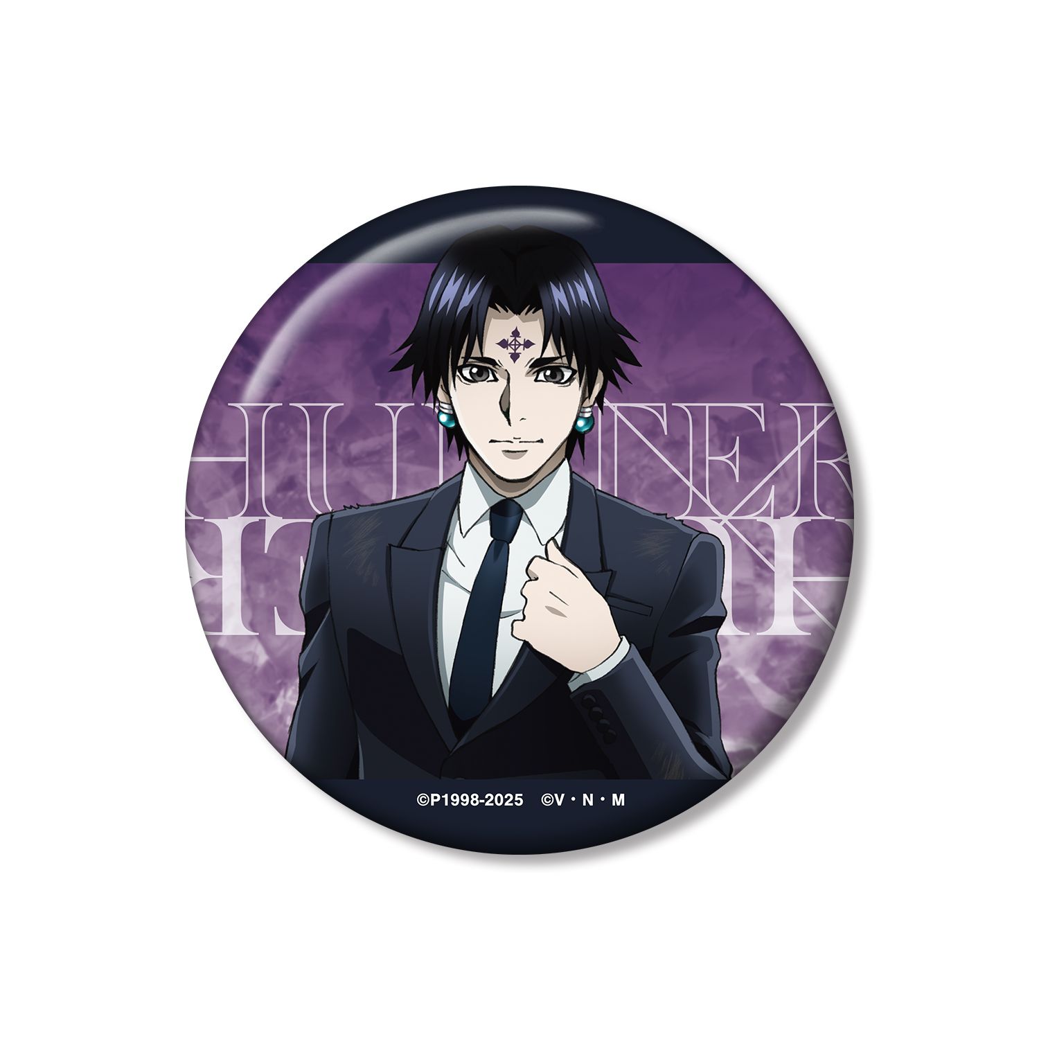 HUNTER×HUNTER 描き下ろし クロロ スーツ(戦闘後)ver. 100mm缶バッジ - AniSmile