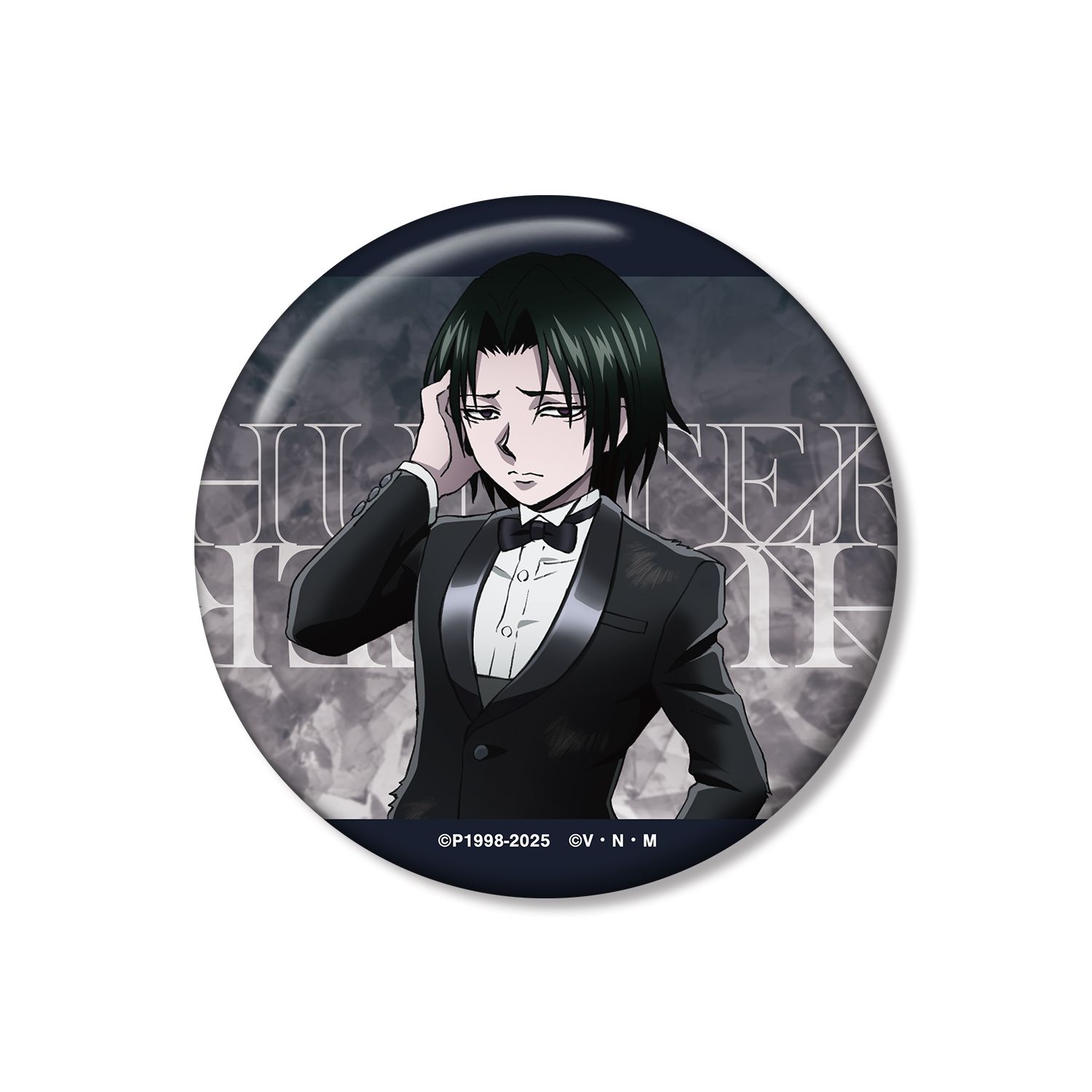 HUNTER×HUNTER 描き下ろし フェイタン スーツ(戦闘後)ver. 100mm缶バッジ - AniSmile