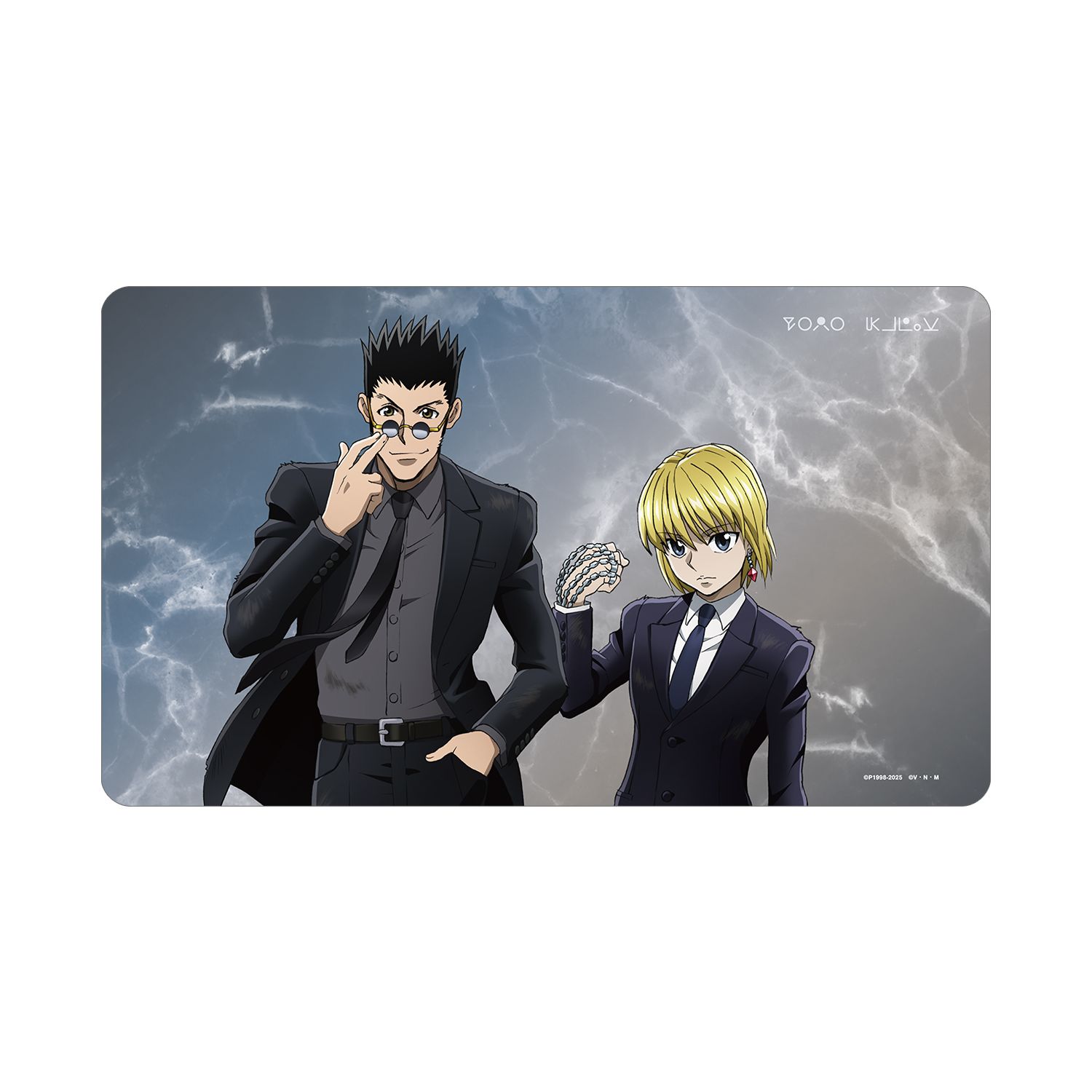 HUNTER×HUNTER 描き下ろし レオリオ&クラピカ スーツ(戦闘後)ver. マルチデスクマット - AniSmile