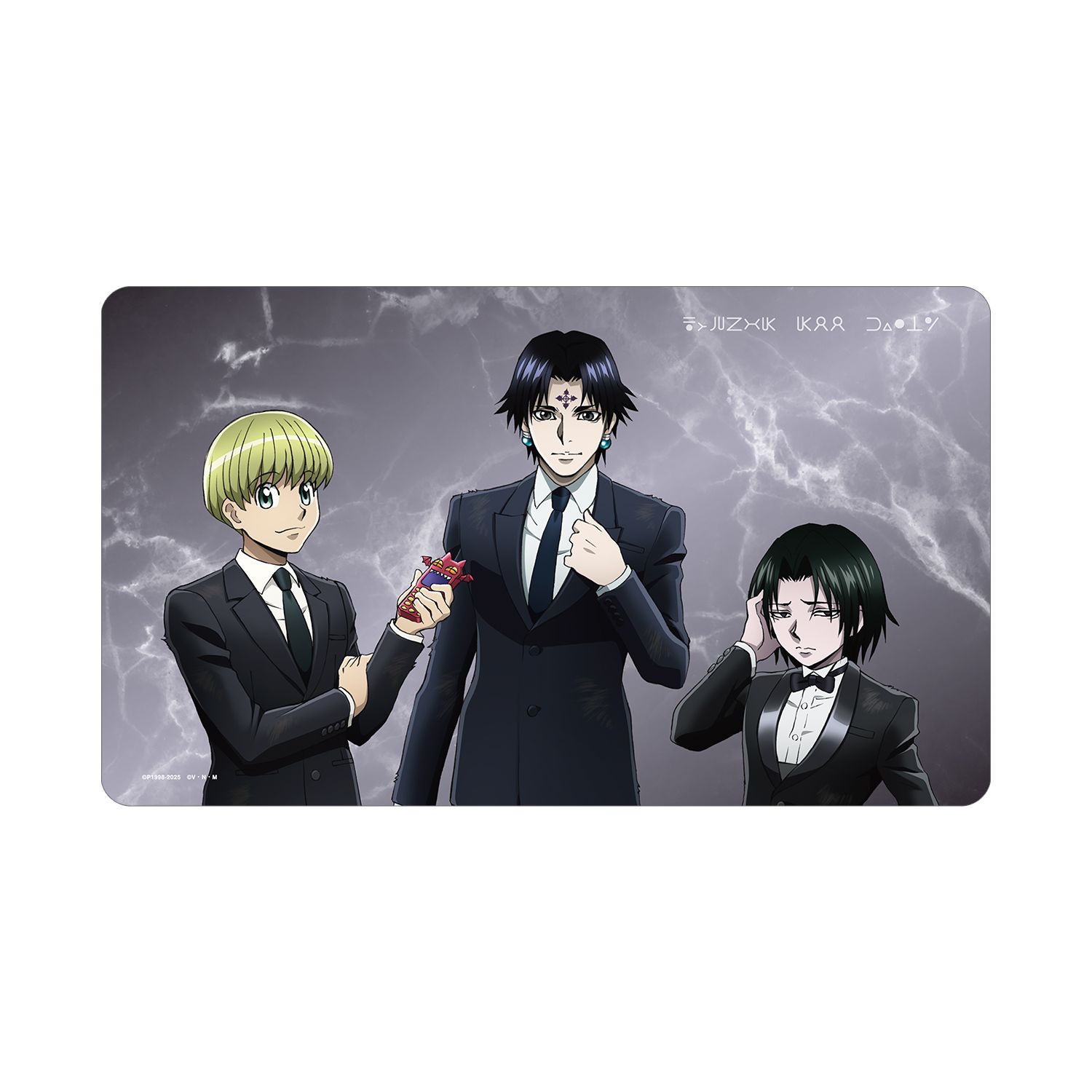 HUNTER×HUNTER 描き下ろし クロロ&シャルナーク&フェイタン スーツ(戦闘後)ver. マルチデスクマット - AniSmile