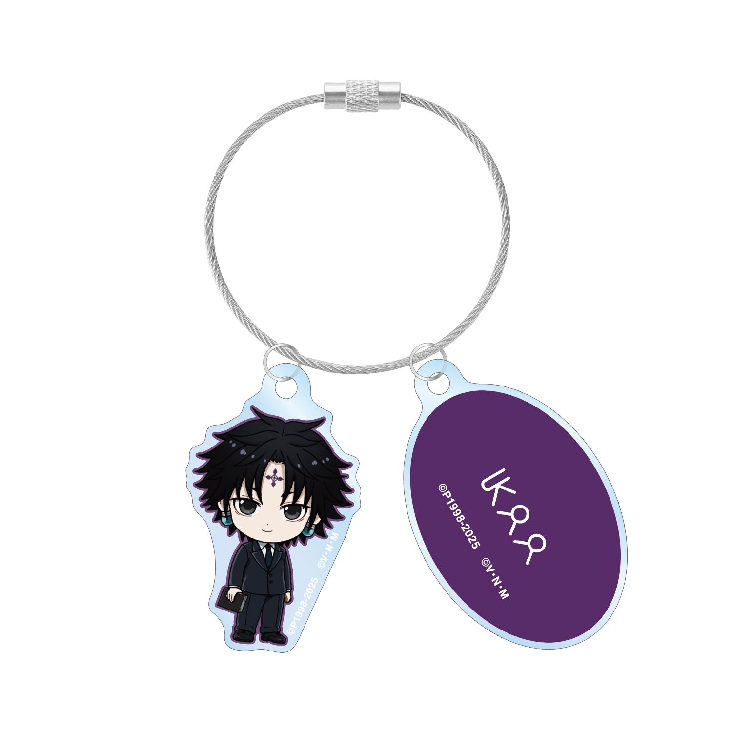 HUNTER×HUNTER クロロ ちびキャラ スーツver. 2連ワイヤーアクリルキーホルダー - AniSmile