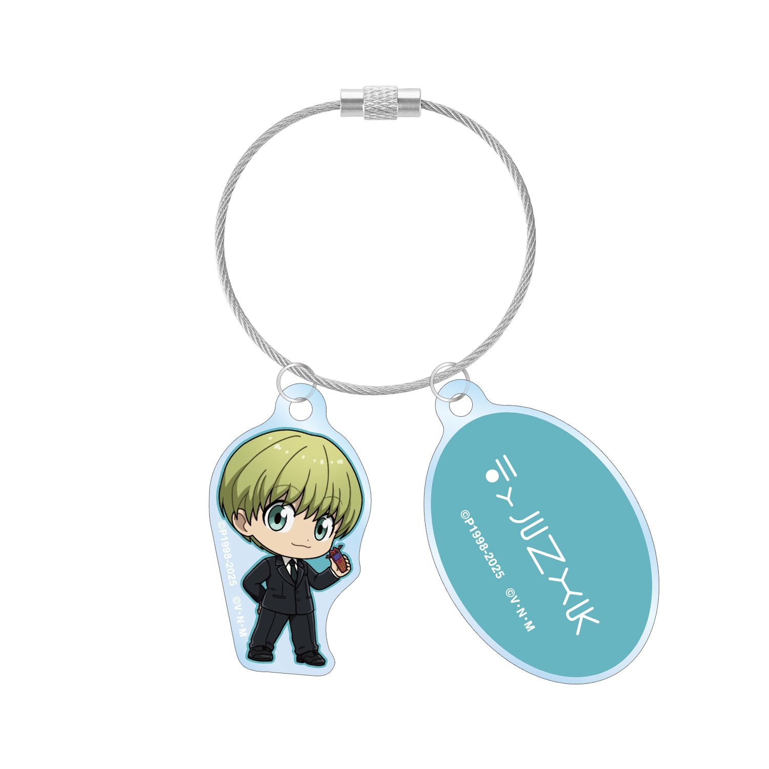 HUNTER×HUNTER シャルナーク ちびキャラ スーツver. 2連ワイヤーアクリルキーホルダー - AniSmile