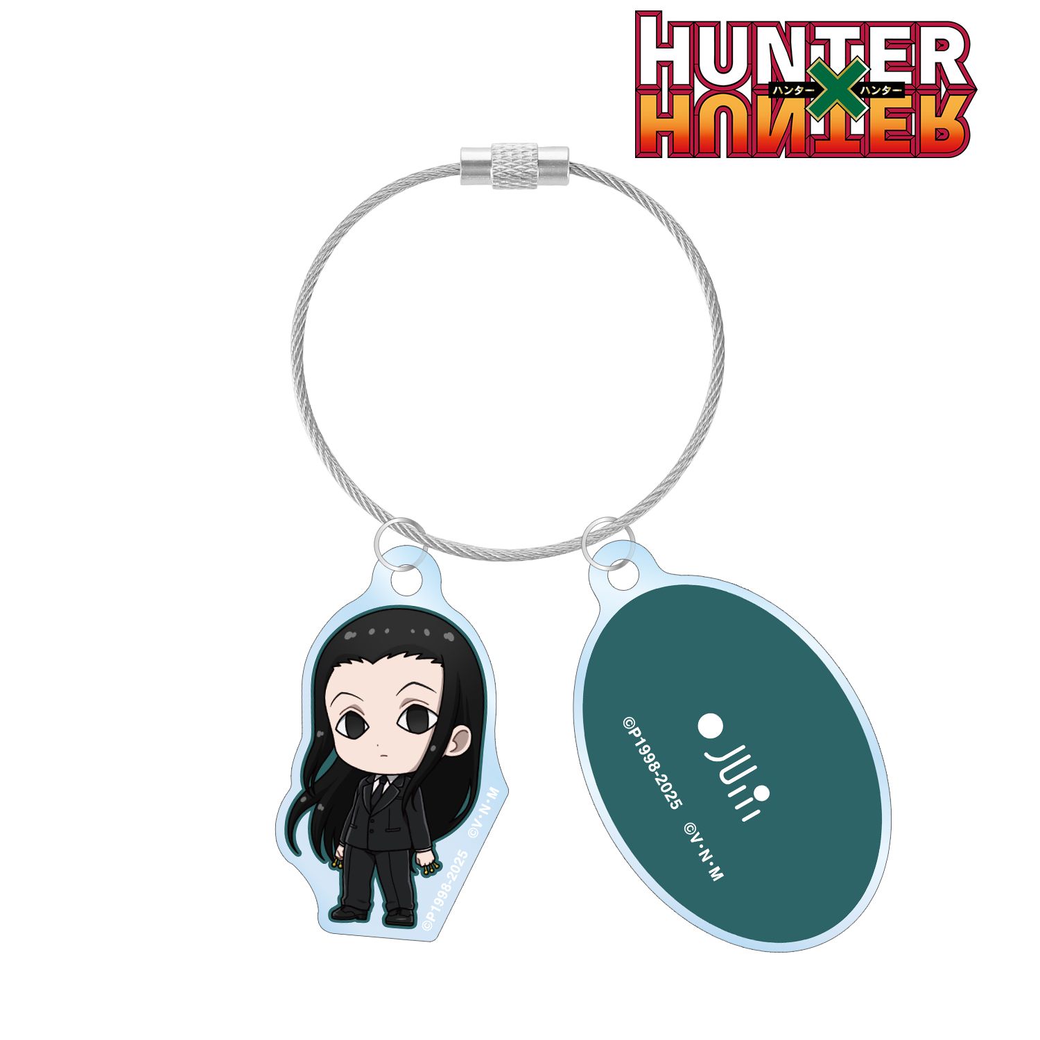 HUNTER×HUNTER イルミ ちびキャラ スーツver. 2連ワイヤーアクリルキーホルダー - AniSmile