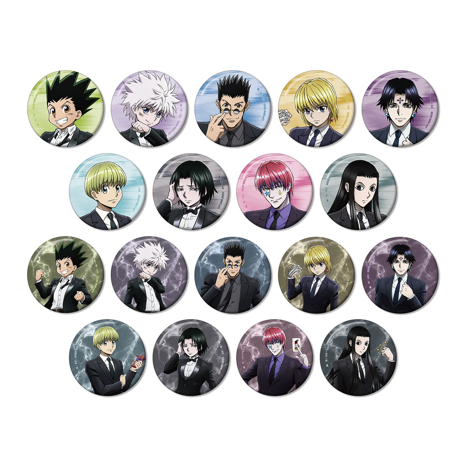 HUNTER×HUNTER 描き下ろし スーツ(戦闘後)ver. トレーディング缶バッジ(単位/単品) - AniSmile