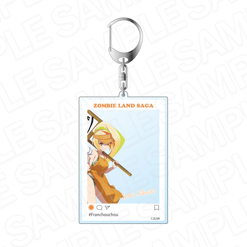 劇場版『ゾンビランドサガ ゆめぎんがパラダイス』 SNS風アクリルキーホルダー 二階堂サキ 常夏海の家 ver. - AniSmile