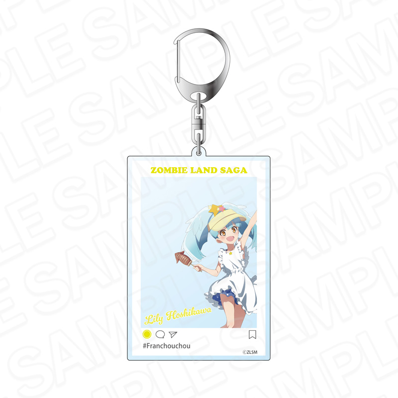劇場版『ゾンビランドサガ ゆめぎんがパラダイス』 SNS風アクリルキーホルダー 星川リリィ 常夏海の家 ver. - AniSmile