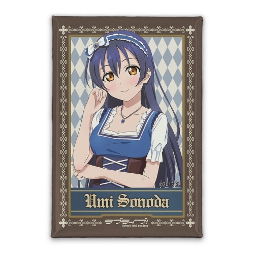 ラブライブ! 描き下ろし 園田 海未 スクエア缶バッジ ディアンドルVer. - AniSmile