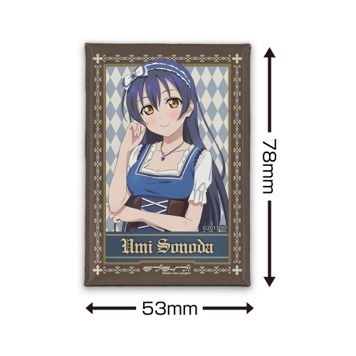 ラブライブ! 描き下ろし 園田 海未 スクエア缶バッジ ディアンドルVer. 画像 2 | AniSmile