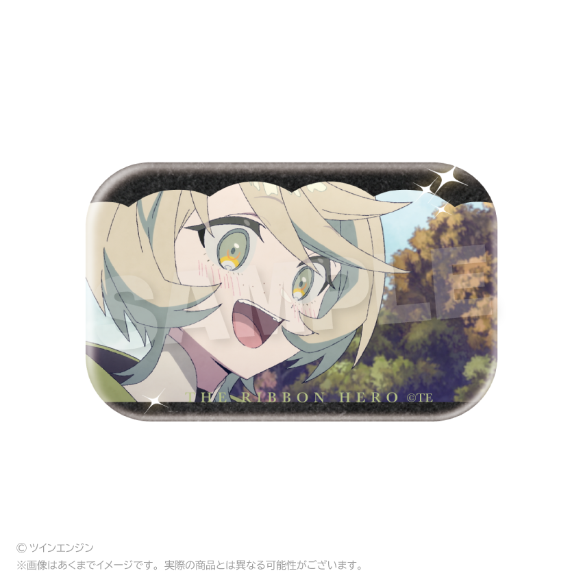 THE RIBBON HERO リボンヒーロー 場面写スクエア缶バッジ パイン - 公式商品画像 | AniSmile