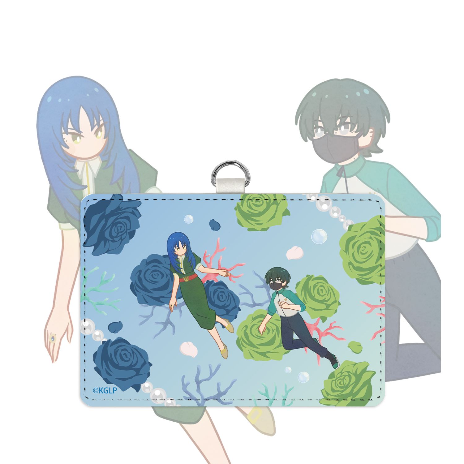 TVアニメ「さよならララ」 リサ&コータ Botania ネックストラップ付き2ポケットパスケース - AniSmile