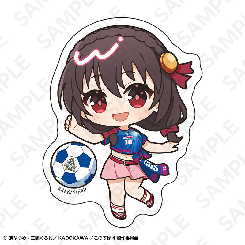 この素晴らしい世界に祝福を! ステッカーセット サッカーユニフォームver. 画像 4 | AniSmile