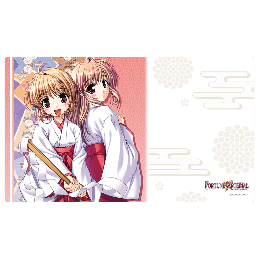 FORTUNE ARTERIAL ラバーマット(悠木かなで&悠木陽菜/巫女服) - AniSmile