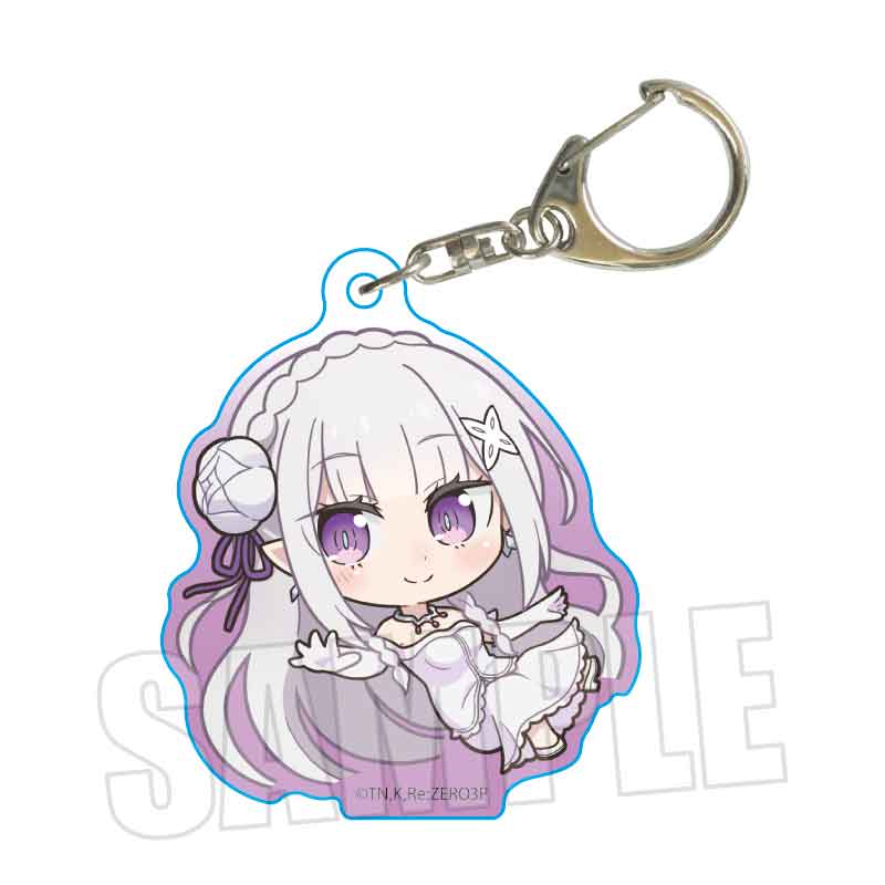 ぷかっしゅアクリルキーホルダー 3rd season ver. Re:ゼロから始める異世界生活/エミリア(花嫁衣裳) - AniSmile