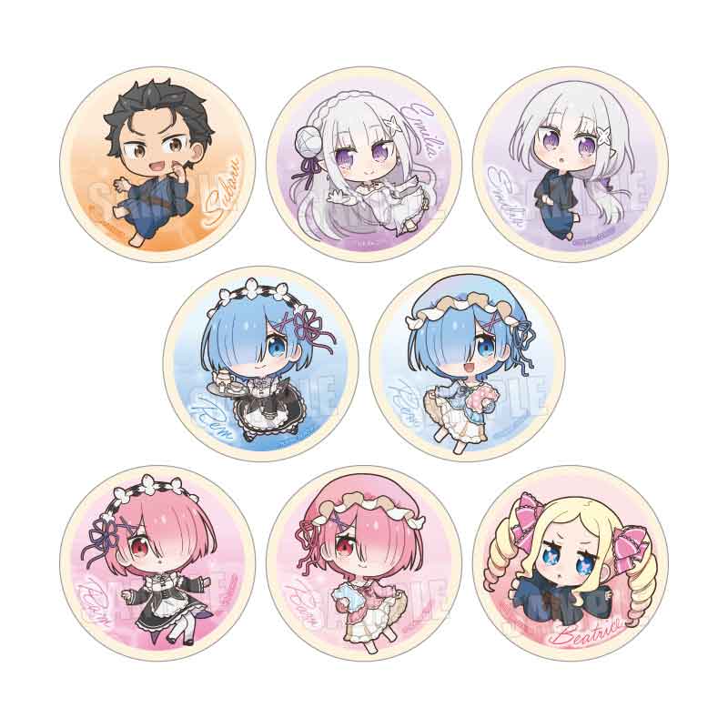 ぷかっしゅトレーディング缶バッジ 3rd season ver. Re:ゼロから始める異世界生活 - AniSmile