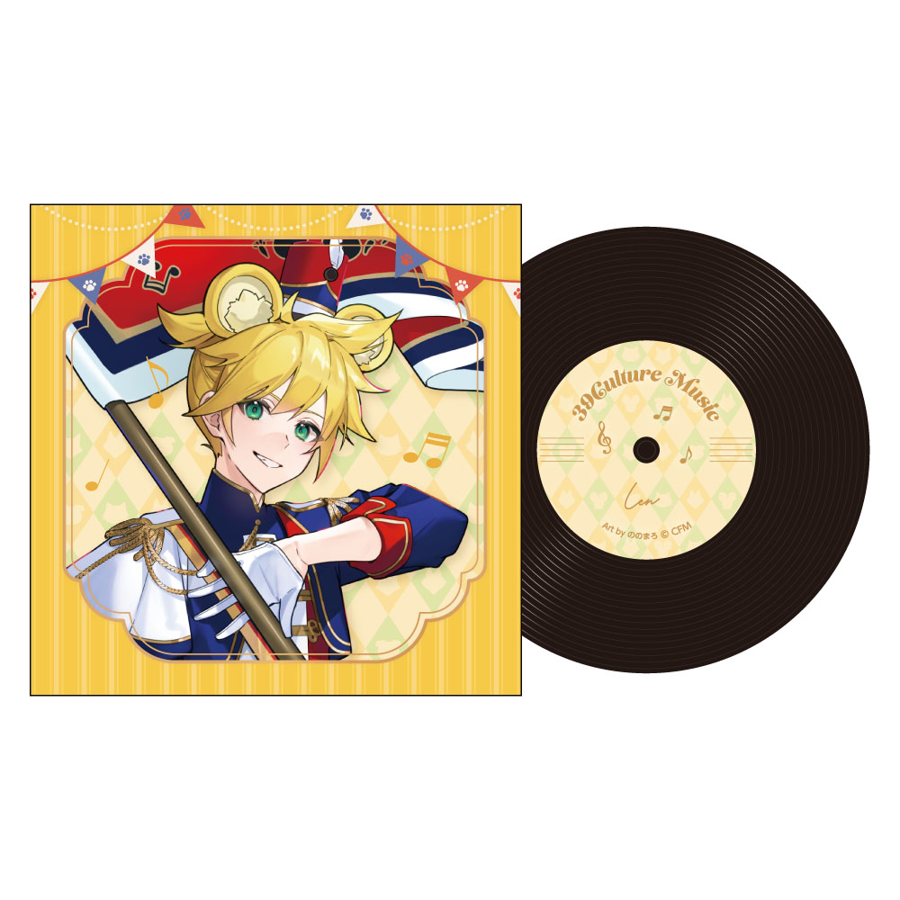 39Culture 2026 MUSIC レコード風コースター / 鏡音レン - 公式商品画像 | AniSmile