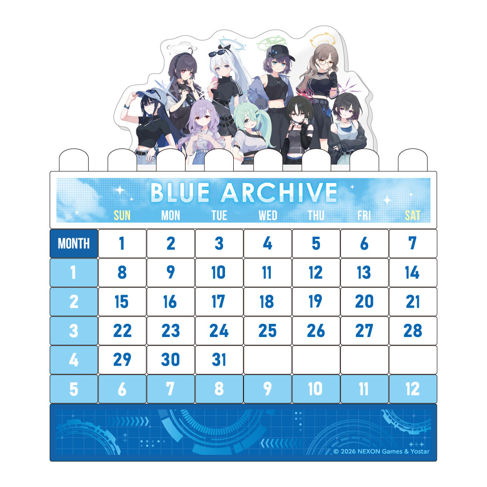 ブルーアーカイブ -Blue Archive- 描き下ろしブロックカレンダー 5.5th Anniversary POP UP STORE - AniSmile